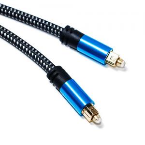 SPDIF 7.1 Toslink To Toslink Audio Optical Metal Cable Gold Connector Optical fiber audio cable for DVD TV