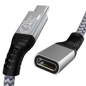 USB 3.2 Type c Male to Female cable with PD 240W 4K60Hz video and 20G Date